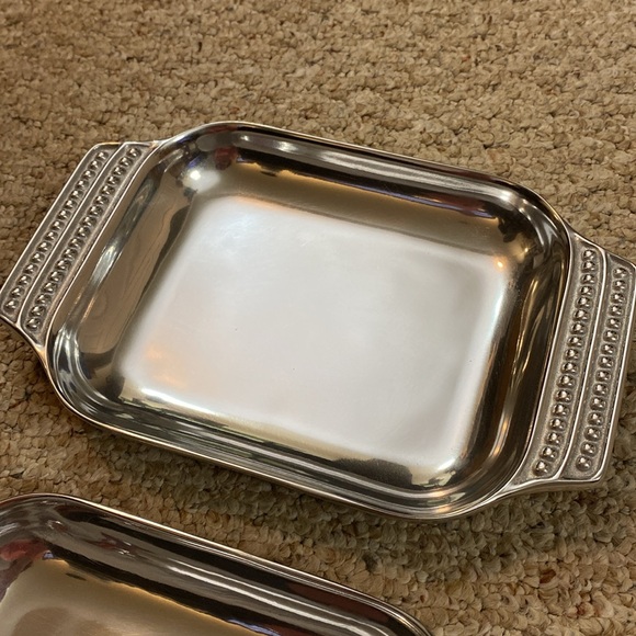 2 Wilton Armetale trays. Flute and Pearls #272045 - Picture 7 of 11